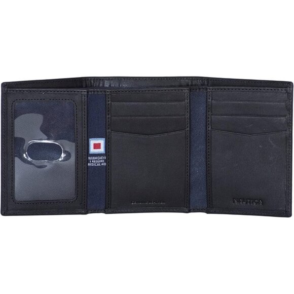 Men's Classic Leather Trifold RFID Wallet (Available in Smooth or Pebble Grain) - Picture 6 of 10